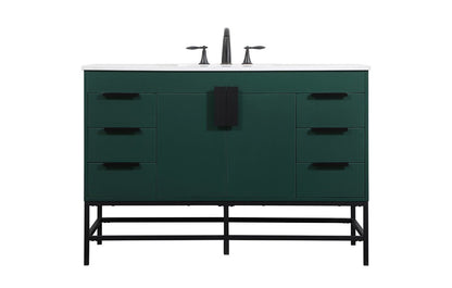 Elegant Furniture & Lighting - Eugene 48 inch Single bathroom vanity in green - VF488W48MGN veiw 1