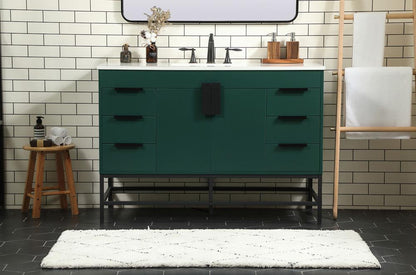 Elegant Furniture & Lighting - Eugene 48 inch Single bathroom vanity in green - VF488W48MGN veiw 2