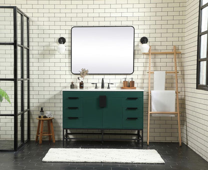 Elegant Furniture & Lighting - Eugene 48 inch Single bathroom vanity in green - VF488W48MGN veiw 5