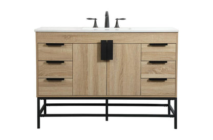 Elegant Furniture & Lighting - Eugene 48 inch Single bathroom vanity in mango wood - VF488W48MW veiw 1
