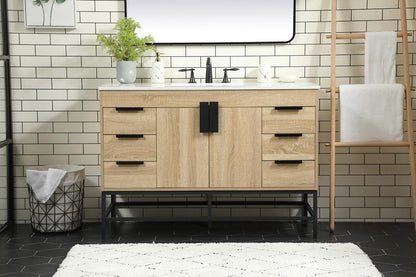 Elegant Furniture & Lighting - Eugene 48 inch Single bathroom vanity in mango wood - VF488W48MW veiw 2