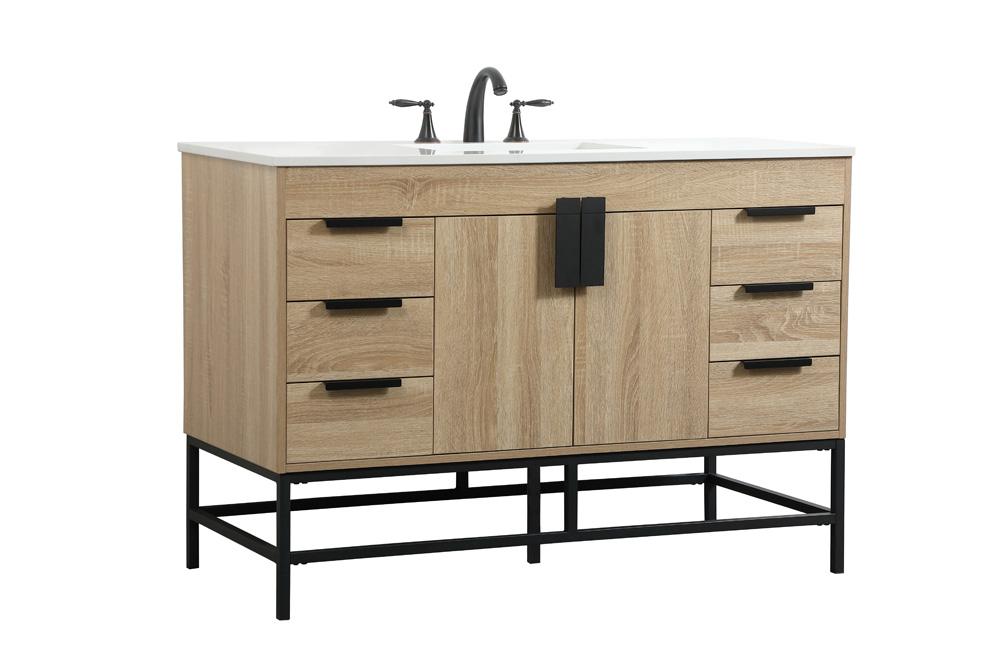 Elegant Furniture & Lighting - Eugene 48 inch Single bathroom vanity in mango wood - VF488W48MW veiw 8