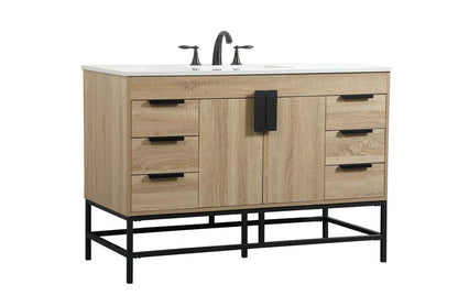Elegant Furniture & Lighting - Eugene 48 inch Single bathroom vanity in mango wood - VF488W48MW veiw 8
