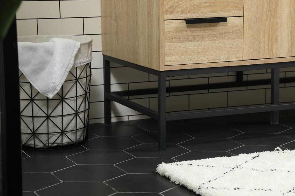 Elegant Furniture & Lighting - Eugene 48 inch Single bathroom vanity in mango wood with backsplash - VF488W48MW-BS veiw 7