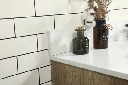Elegant Furniture & Lighting - Eugene 48 inch Single bathroom vanity in natural oak with backsplash - VF488W48NT-BS veiw 6