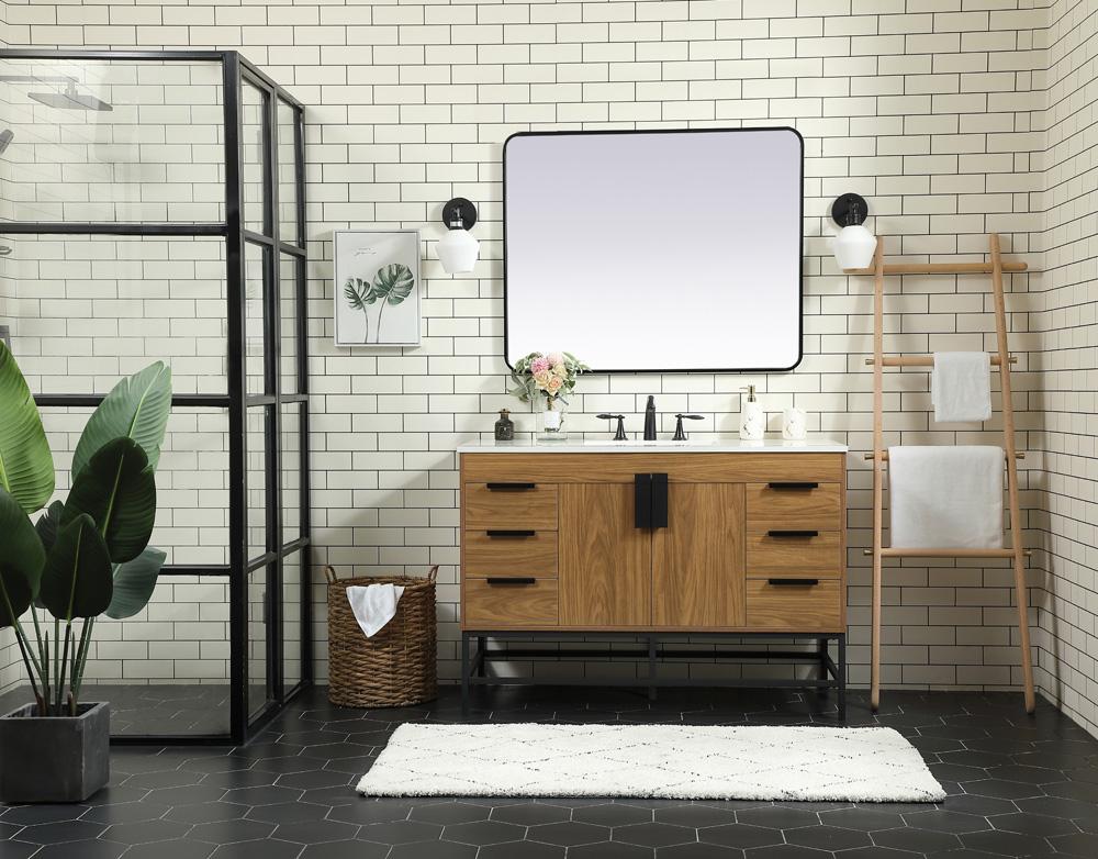 Elegant Furniture & Lighting - Eugene 48 inch Single bathroom vanity in walnut brown - VF488W48WB veiw 5