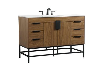 Elegant Furniture & Lighting - Eugene 48 inch Single bathroom vanity in walnut brown - VF488W48WB veiw 8
