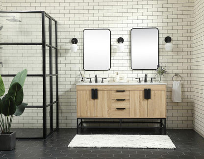 Elegant Furniture & Lighting - Eugene 60 inch double bathroom vanity in mango wood - VF48860DMW veiw 5