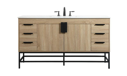 Elegant Furniture & Lighting - Eugene 60 inch Single bathroom vanity in mango wood - VF48860MW veiw 1
