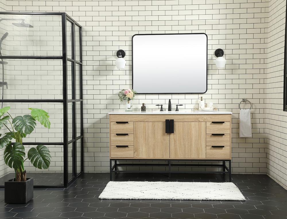 Elegant Furniture & Lighting - Eugene 60 inch Single bathroom vanity in mango wood - VF48860MW veiw 5