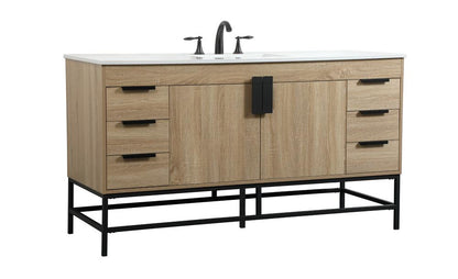 Elegant Furniture & Lighting - Eugene 60 inch Single bathroom vanity in mango wood - VF48860MW veiw 8