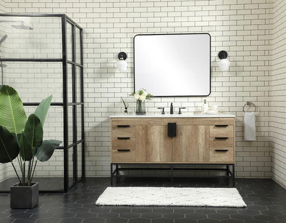 Elegant Furniture & Lighting - Eugene 60 inch Single bathroom vanity in natural oak - VF48860NT veiw 5