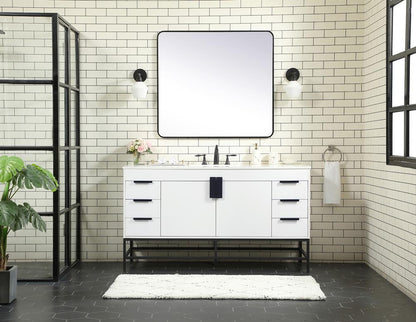 Elegant Furniture & Lighting - Eugene 60 inch Single bathroom vanity in white - VF48860MWH veiw 5
