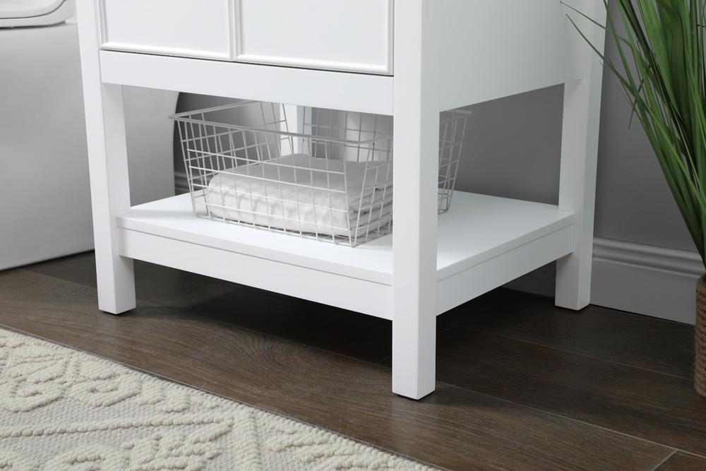 Elegant Furniture & Lighting - Everett 24 Inch SIngle Bathroom Vanity In White - VF26624WH veiw 7