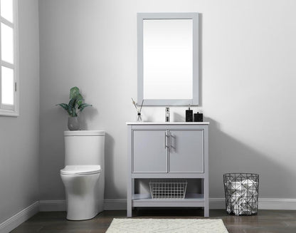 Elegant Furniture & Lighting - Everett 30 Inch SIngle Bathroom Vanity In Grey - VF26630GR veiw 5