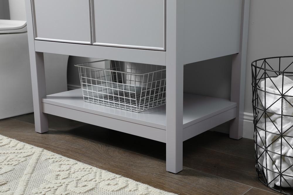 Elegant Furniture & Lighting - Everett 30 Inch SIngle Bathroom Vanity In Grey - VF26630GR veiw 7