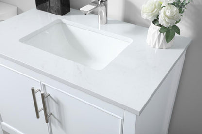 Elegant Furniture & Lighting - Everett 30 Inch SIngle Bathroom Vanity In White - VF26630WH veiw 6