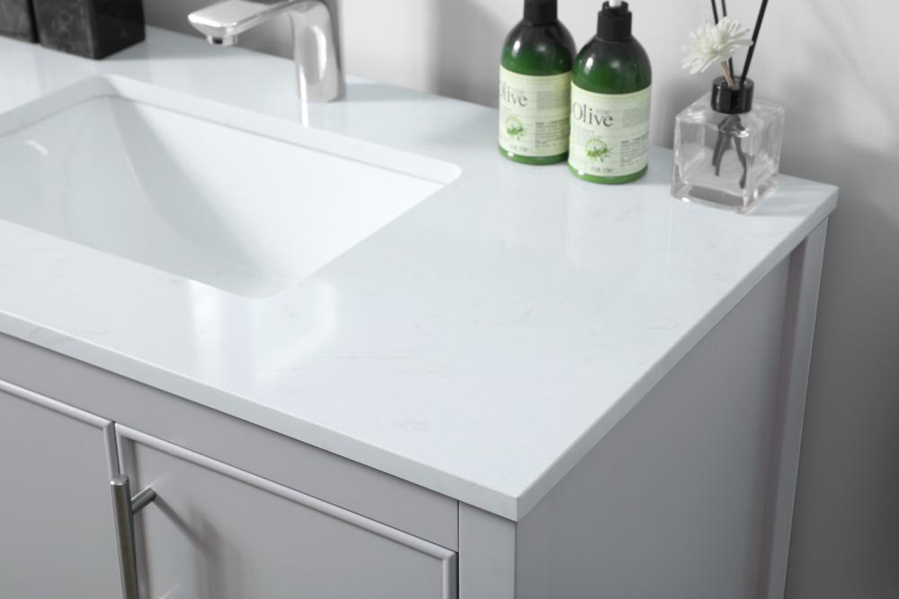 Elegant Furniture & Lighting - Everett 36 Inch SIngle Bathroom Vanity In Grey - VF26636GR veiw 6