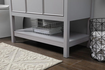 Elegant Furniture & Lighting - Everett 36 Inch SIngle Bathroom Vanity In Grey - VF26636GR veiw 7