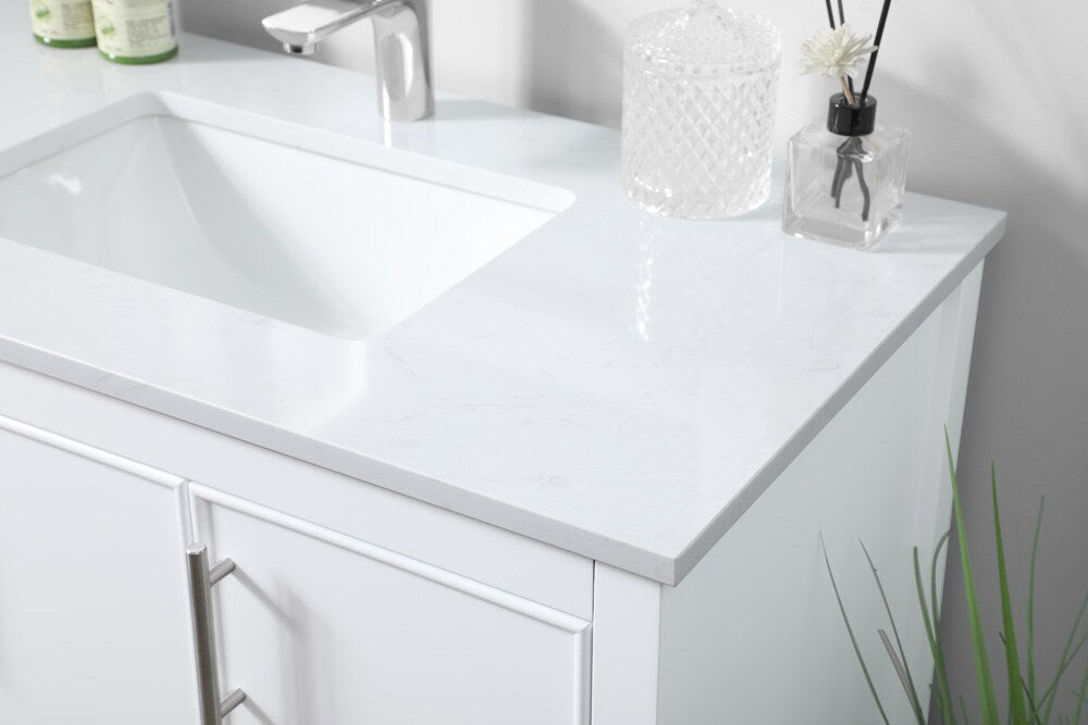 Elegant Furniture & Lighting - Everett 36 Inch SIngle Bathroom Vanity In White - VF26636WH veiw 6