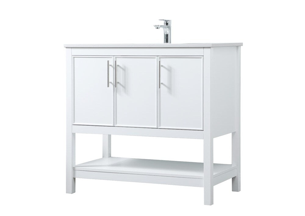 Elegant Furniture & Lighting - Everett 36 Inch SIngle Bathroom Vanity In White - VF26636WH veiw 8