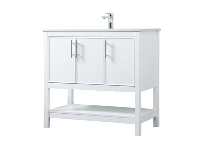 Elegant Furniture & Lighting - Everett 36 Inch SIngle Bathroom Vanity In White - VF26636WH veiw 8