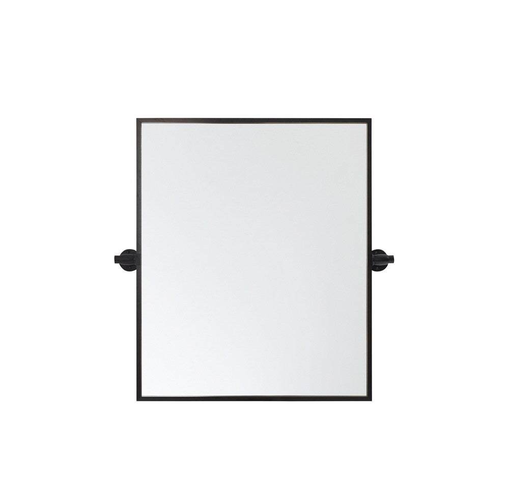 Elegant Furniture & Lighting - Everly Rectangle pivot mirror 24x20 inch in black - MR6E2024BLK veiw 1
