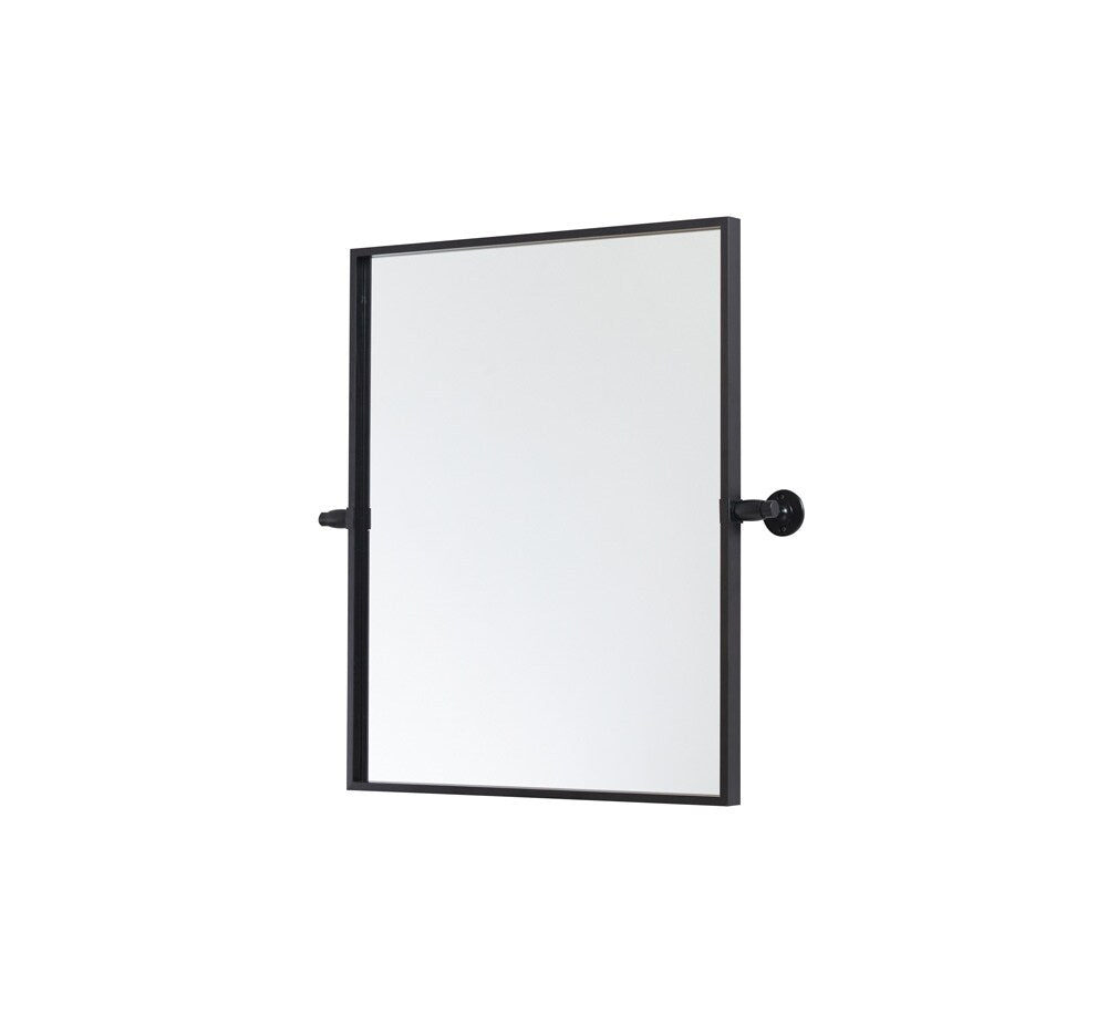 Elegant Furniture & Lighting - Everly Rectangle pivot mirror 24x20 inch in black - MR6E2024BLK veiw 5