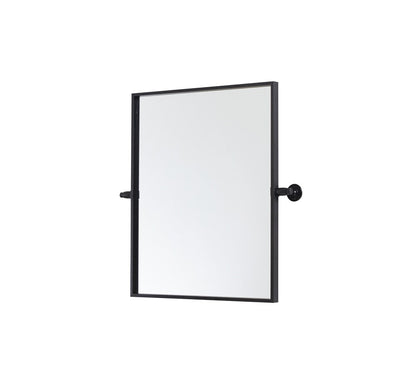 Elegant Furniture & Lighting - Everly Rectangle pivot mirror 24x20 inch in black - MR6E2024BLK veiw 5