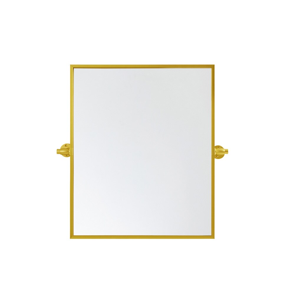 Elegant Furniture & Lighting - Everly Rectangle pivot mirror 24x20 inch in gold - MR6E2024GD veiw 1
