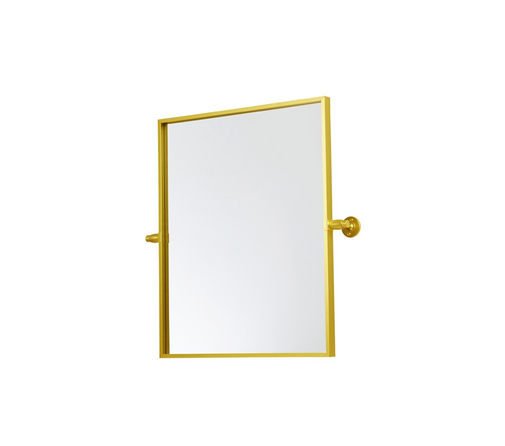 Elegant Furniture & Lighting - Everly Rectangle pivot mirror 24x20 inch in gold - MR6E2024GD veiw 5
