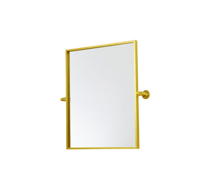 Elegant Furniture & Lighting - Everly Rectangle pivot mirror 24x20 inch in gold - MR6E2024GD veiw 5