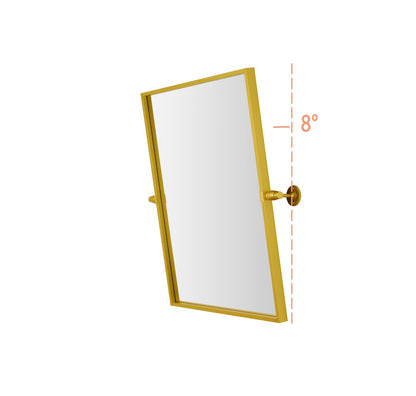 Elegant Furniture & Lighting - Everly Rectangle pivot mirror 24x20 inch in gold - MR6E2024GD veiw 7