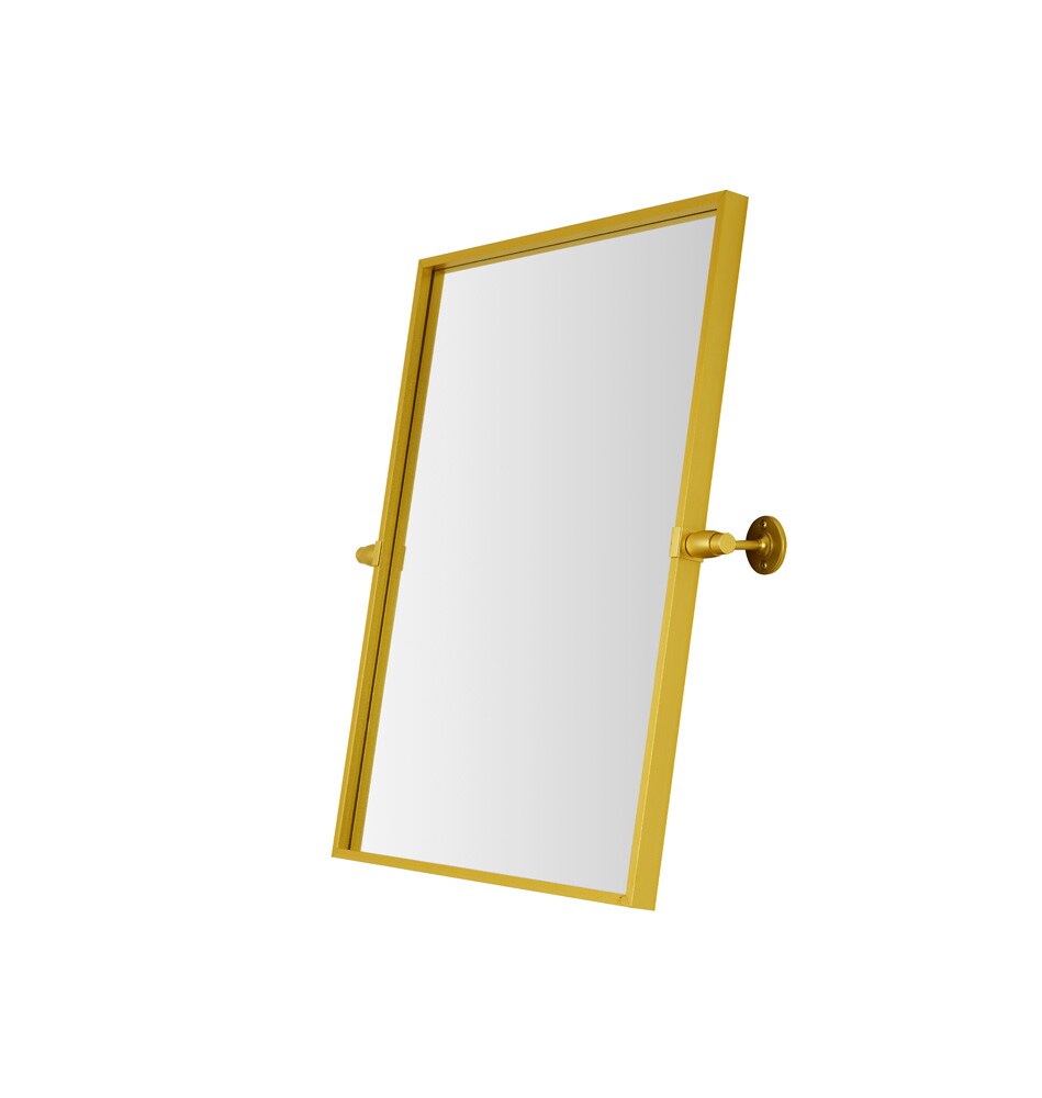 Elegant Furniture & Lighting - Everly Rectangle pivot mirror 24x20 inch in gold - MR6E2024GD veiw 8