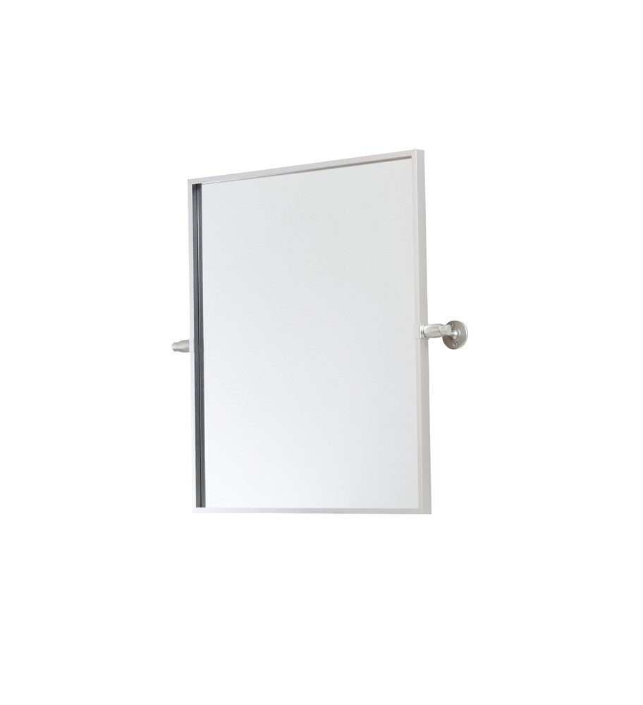 Elegant Furniture & Lighting - Everly Rectangle pivot mirror 24x20 inch in silver - MR6E2024SIL veiw 5