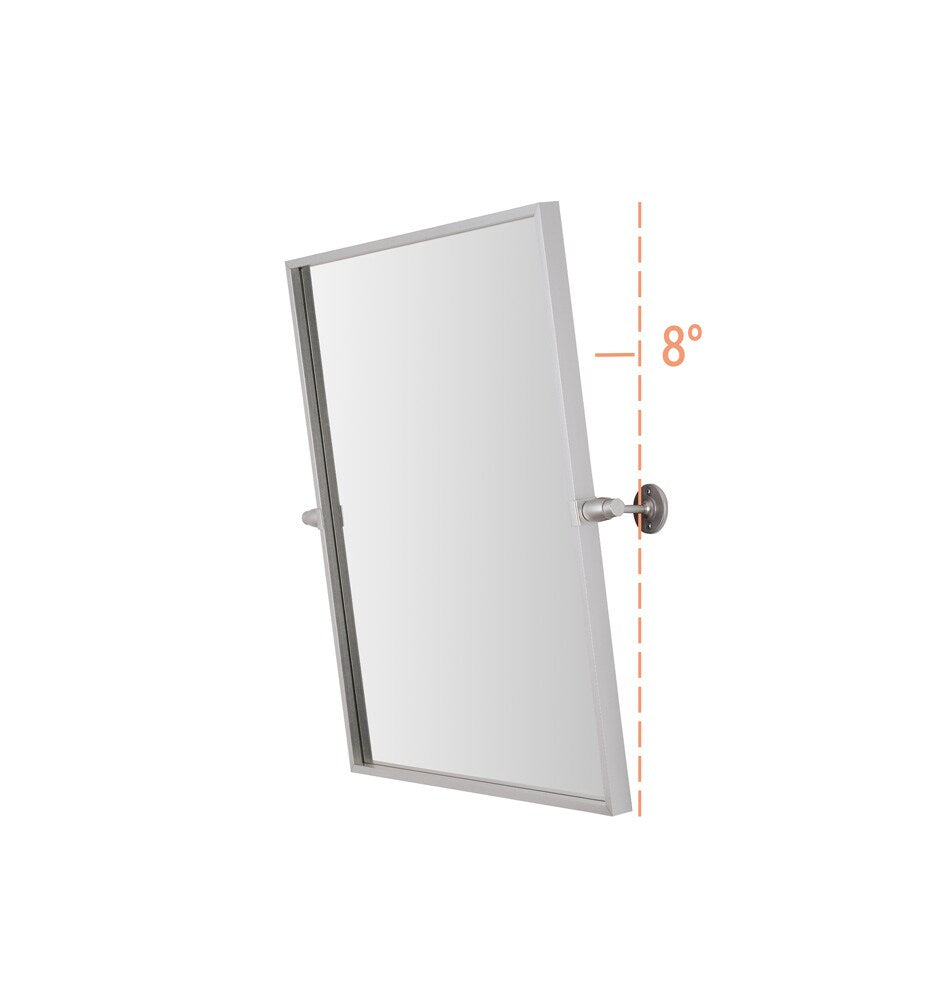 Elegant Furniture & Lighting - Everly Rectangle pivot mirror 24x20 inch in silver - MR6E2024SIL veiw 7
