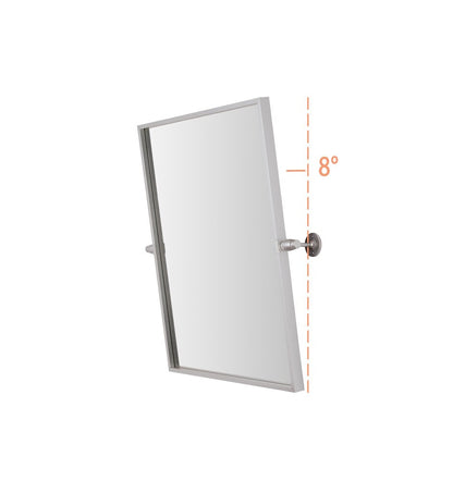 Elegant Furniture & Lighting - Everly Rectangle pivot mirror 24x20 inch in silver - MR6E2024SIL veiw 7