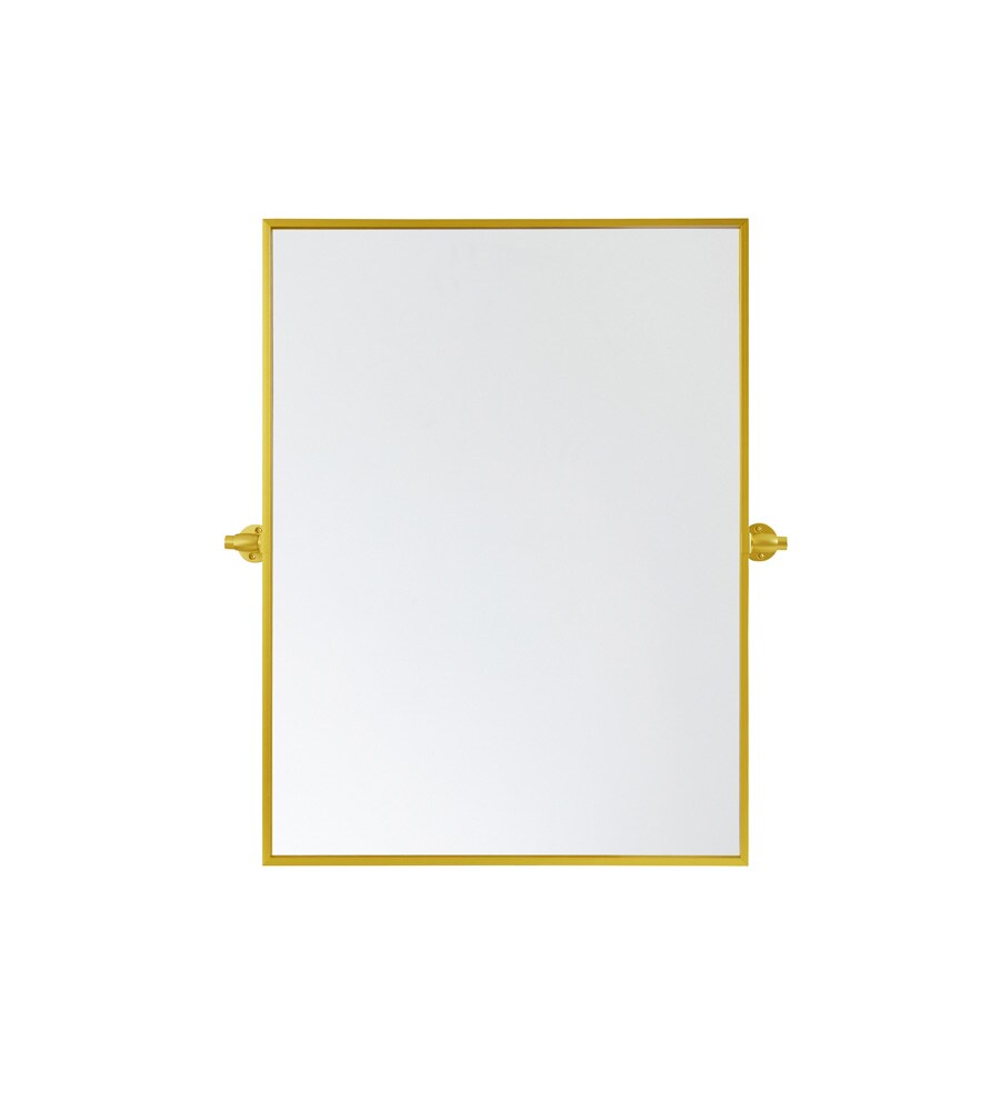 Elegant Furniture & Lighting - Everly Rectangle pivot mirror 24x32 inch in gold - MR6E2432GD veiw 1