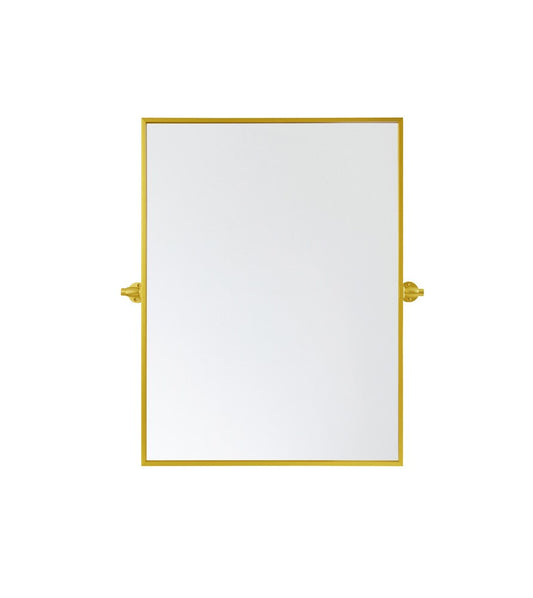 Elegant Furniture & Lighting - Everly Rectangle pivot mirror 24x32 inch in gold - MR6E2432GD veiw 1
