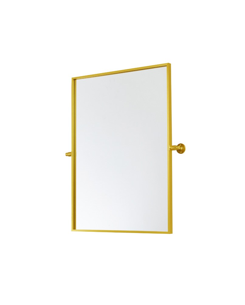 Elegant Furniture & Lighting - Everly Rectangle pivot mirror 24x32 inch in gold - MR6E2432GD veiw 5