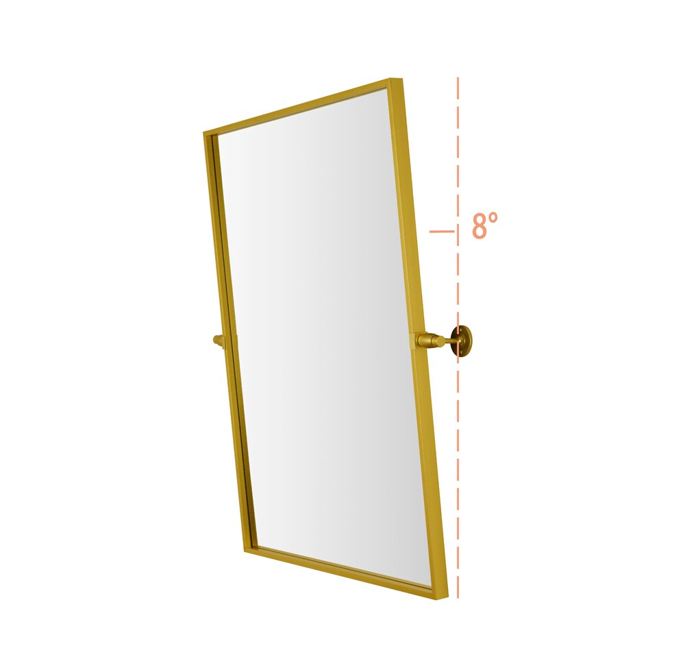 Elegant Furniture & Lighting - Everly Rectangle pivot mirror 24x32 inch in gold - MR6E2432GD veiw 7