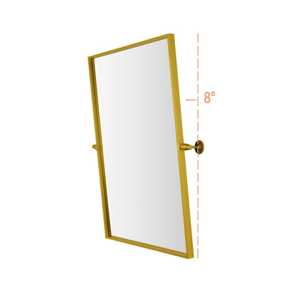 Elegant Furniture & Lighting - Everly Rectangle pivot mirror 24x32 inch in gold - MR6E2432GD veiw 7