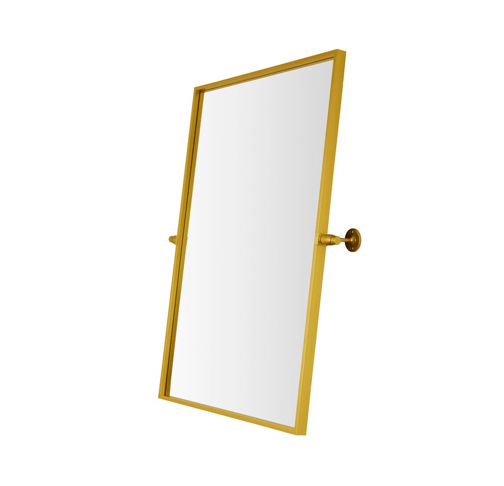 Elegant Furniture & Lighting - Everly Rectangle pivot mirror 24x32 inch in gold - MR6E2432GD veiw 8