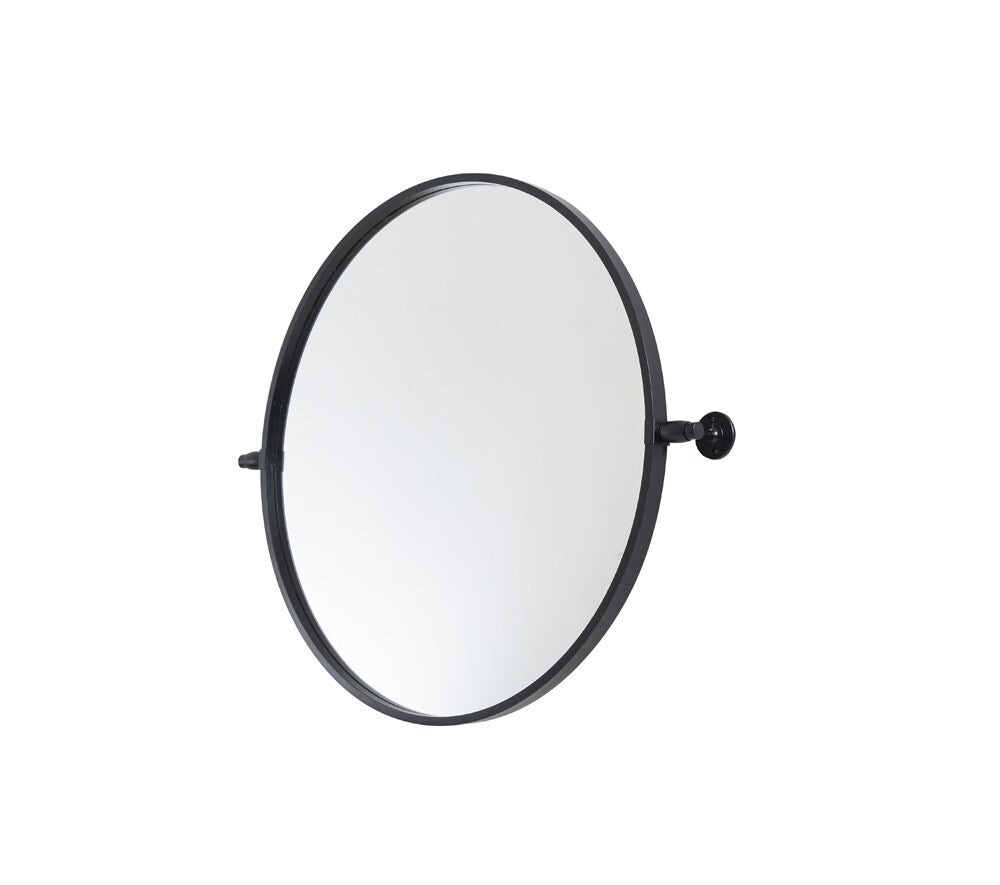 Elegant Furniture & Lighting - Everly Round pivot mirror 24 inch in black - MR6B24BLK veiw 5