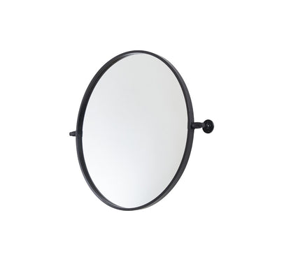 Elegant Furniture & Lighting - Everly Round pivot mirror 24 inch in black - MR6B24BLK veiw 5
