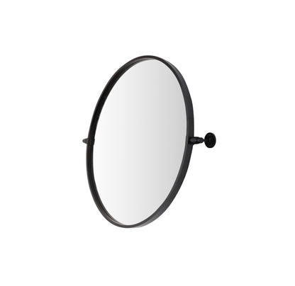 Elegant Furniture & Lighting - Everly Round pivot mirror 24 inch in black - MR6B24BLK veiw 8