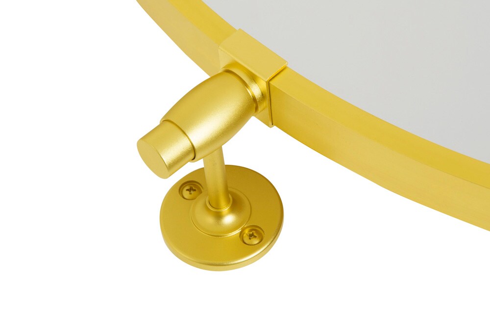 Elegant Furniture & Lighting - Everly Round pivot mirror 24 inch in gold - MR6B24GD veiw 4
