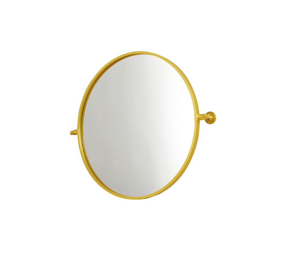 Elegant Furniture & Lighting - Everly Round pivot mirror 24 inch in gold - MR6B24GD veiw 5