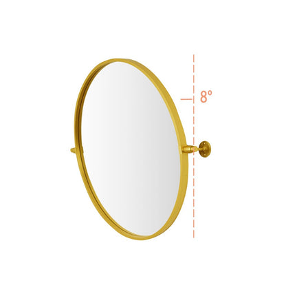Elegant Furniture & Lighting - Everly Round pivot mirror 24 inch in gold - MR6B24GD veiw 8