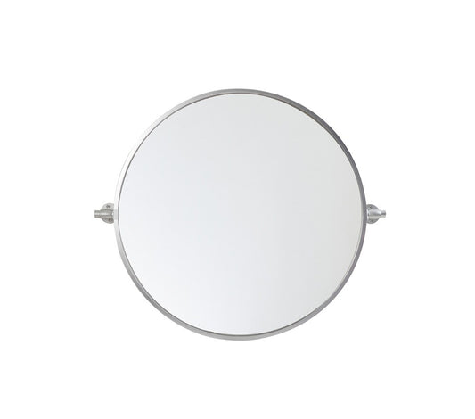 Elegant Furniture & Lighting - Everly Round pivot mirror 24 inch in silver - MR6B24SIL veiw 1